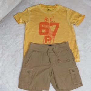 Polo By Ralph Lauren T-shirts and Khaki Shorts